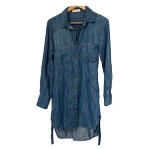 Bella Dahl | Blue Denim Shirt Dress XS